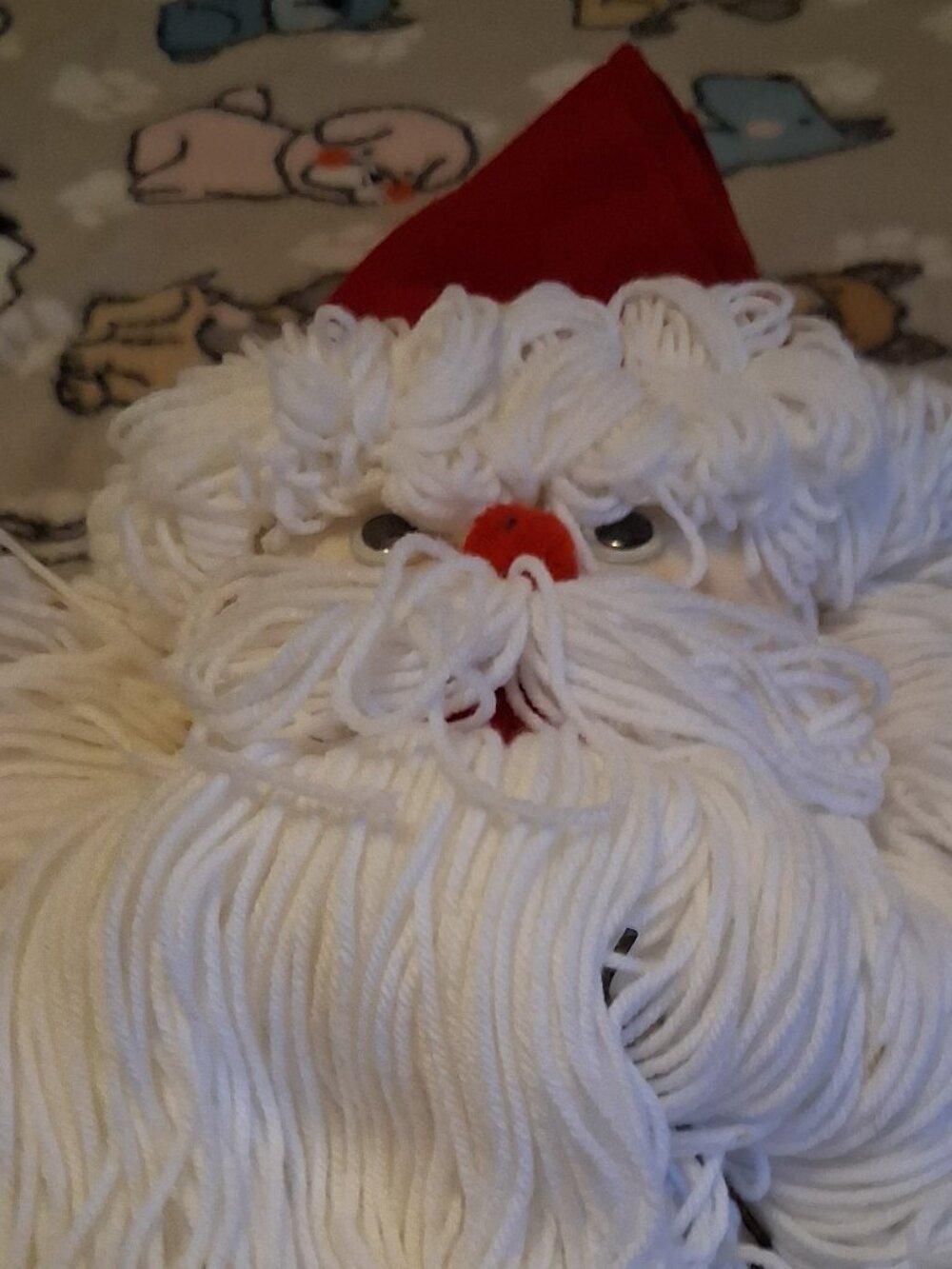 SUPER CUTE HANDMADE VINTAGE LARGE SANTA